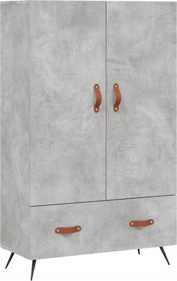 vidaXL - Hoge - kast - 69,5x31x115 - cm - bewerkt - hout - betongrijs