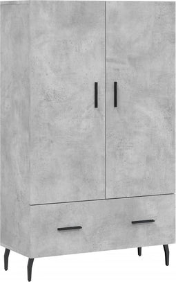 vidaXL - Hoge - kast - 69,5x31x115 - cm - bewerkt - hout - betongrijs