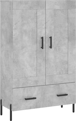 vidaXL - Hoge - kast - 69,5x31x115 - cm - bewerkt - hout - betongrijs