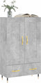 vidaXL - Hoge - kast - 69,5x31x115 - cm - bewerkt - hout - betongrijs