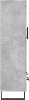 vidaXL - Hoge - kast - 69,5x31x115 - cm - bewerkt - hout - betongrijs