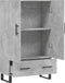 vidaXL - Hoge - kast - 69,5x31x115 - cm - bewerkt - hout - betongrijs