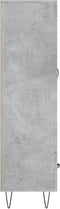 vidaXL - Hoge - kast - 69,5x31x115 - cm - bewerkt - hout - betongrijs