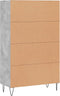 vidaXL - Hoge - kast - 69,5x31x115 - cm - bewerkt - hout - betongrijs