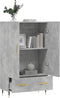 vidaXL - Hoge - kast - 69,5x31x115 - cm - bewerkt - hout - betongrijs
