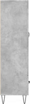 vidaXL - Hoge - kast - 69,5x31x115 - cm - bewerkt - hout - betongrijs