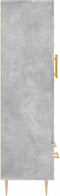 vidaXL - Hoge - kast - 69,5x31x115 - cm - bewerkt - hout - betongrijs