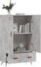 vidaXL - Hoge - kast - 69,5x31x115 - cm - bewerkt - hout - betongrijs