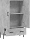 vidaXL - Hoge - kast - 69,5x31x115 - cm - bewerkt - hout - betongrijs