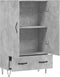 vidaXL - Hoge - kast - 69,5x31x115 - cm - bewerkt - hout - betongrijs