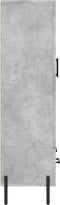 vidaXL - Hoge - kast - 69,5x31x115 - cm - bewerkt - hout - betongrijs