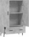 vidaXL - Hoge - kast - 69,5x31x115 - cm - bewerkt - hout - betongrijs