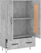 vidaXL - Hoge - kast - 69,5x31x115 - cm - bewerkt - hout - betongrijs