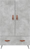 vidaXL - Hoge - kast - 69,5x31x115 - cm - bewerkt - hout - betongrijs