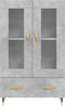 vidaXL - Hoge - kast - 69,5x31x115 - cm - bewerkt - hout - betongrijs