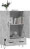 vidaXL - Hoge - kast - 69,5x31x115 - cm - bewerkt - hout - betongrijs