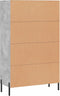 vidaXL - Hoge - kast - 69,5x31x115 - cm - bewerkt - hout - betongrijs