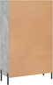 vidaXL - Hoge - kast - 69,5x31x115 - cm - bewerkt - hout - betongrijs