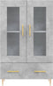 vidaXL - Hoge - kast - 69,5x31x115 - cm - bewerkt - hout - betongrijs