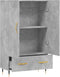 vidaXL - Hoge - kast - 69,5x31x115 - cm - bewerkt - hout - betongrijs