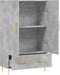 vidaXL - Hoge - kast - 69,5x31x115 - cm - bewerkt - hout - betongrijs