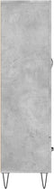 vidaXL - Hoge - kast - 69,5x31x115 - cm - bewerkt - hout - betongrijs