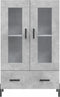 vidaXL - Hoge - kast - 69,5x31x115 - cm - bewerkt - hout - betongrijs
