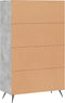 vidaXL - Hoge - kast - 69,5x31x115 - cm - bewerkt - hout - betongrijs