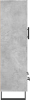 vidaXL - Hoge - kast - 69,5x31x115 - cm - bewerkt - hout - betongrijs