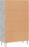 vidaXL - Hoge - kast - 69,5x31x115 - cm - bewerkt - hout - betongrijs