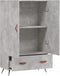 vidaXL - Hoge - kast - 69,5x31x115 - cm - bewerkt - hout - betongrijs