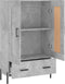 vidaXL - Hoge - kast - 69,5x31x115 - cm - bewerkt - hout - betongrijs