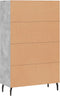 vidaXL - Hoge - kast - 69,5x31x115 - cm - bewerkt - hout - betongrijs