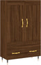 vidaXL - Hoge - kast - 69,5x31x115 - cm - bewerkt - hout - bruin - eikenkleur