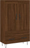 vidaXL - Hoge - kast - 69,5x31x115 - cm - bewerkt - hout - bruin - eikenkleur
