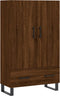 vidaXL - Hoge - kast - 69,5x31x115 - cm - bewerkt - hout - bruin - eikenkleur