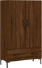 vidaXL - Hoge - kast - 69,5x31x115 - cm - bewerkt - hout - bruin - eikenkleur