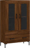 vidaXL - Hoge - kast - 69,5x31x115 - cm - bewerkt - hout - bruin - eikenkleur