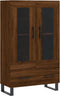 vidaXL - Hoge - kast - 69,5x31x115 - cm - bewerkt - hout - bruin - eikenkleur