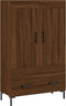 vidaXL - Hoge - kast - 69,5x31x115 - cm - bewerkt - hout - bruin - eikenkleur