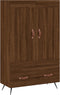 vidaXL - Hoge - kast - 69,5x31x115 - cm - bewerkt - hout - bruin - eikenkleur
