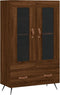 vidaXL - Hoge - kast - 69,5x31x115 - cm - bewerkt - hout - bruin - eikenkleur
