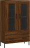 vidaXL - Hoge - kast - 69,5x31x115 - cm - bewerkt - hout - bruin - eikenkleur