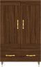 vidaXL - Hoge - kast - 69,5x31x115 - cm - bewerkt - hout - bruin - eikenkleur