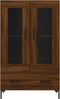 vidaXL - Hoge - kast - 69,5x31x115 - cm - bewerkt - hout - bruin - eikenkleur