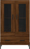 vidaXL - Hoge - kast - 69,5x31x115 - cm - bewerkt - hout - bruin - eikenkleur