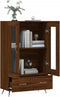 vidaXL - Hoge - kast - 69,5x31x115 - cm - bewerkt - hout - bruin - eikenkleur