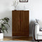 vidaXL - Hoge - kast - 69,5x31x115 - cm - bewerkt - hout - bruin - eikenkleur