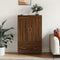 vidaXL - Hoge - kast - 69,5x31x115 - cm - bewerkt - hout - bruin - eikenkleur