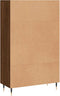 vidaXL - Hoge - kast - 69,5x31x115 - cm - bewerkt - hout - bruin - eikenkleur